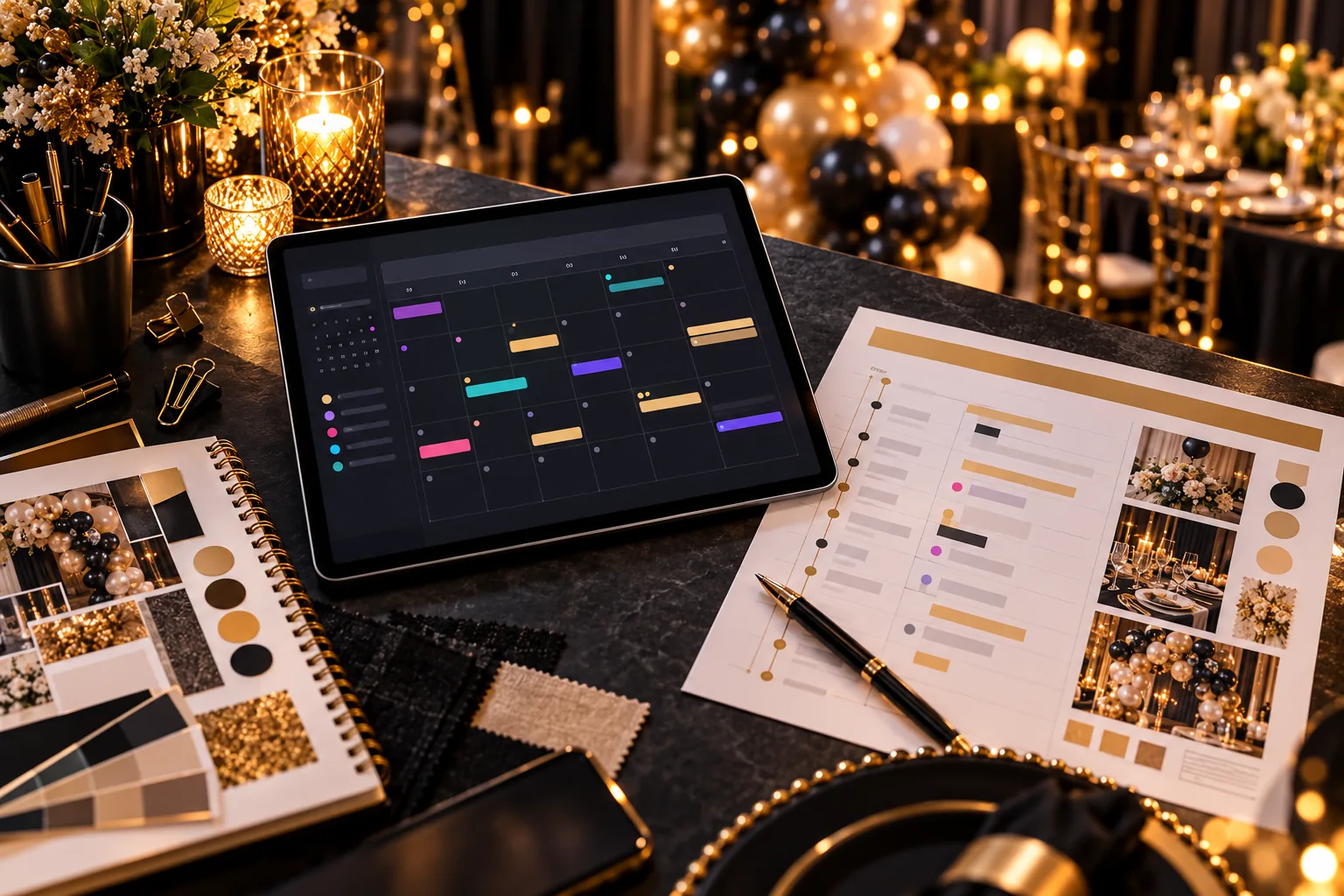 Como organizar a agenda de eventos de uma empresa de decoração de festas e eventos